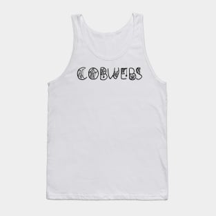 Spider Cobwebs Lettering Design Tank Top